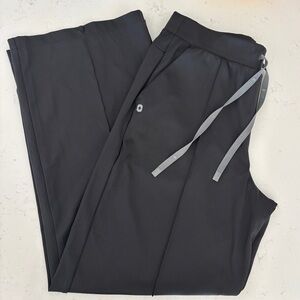 Figs High Waisted Salina FORMx Wide Leg Scrub Pants BLACK